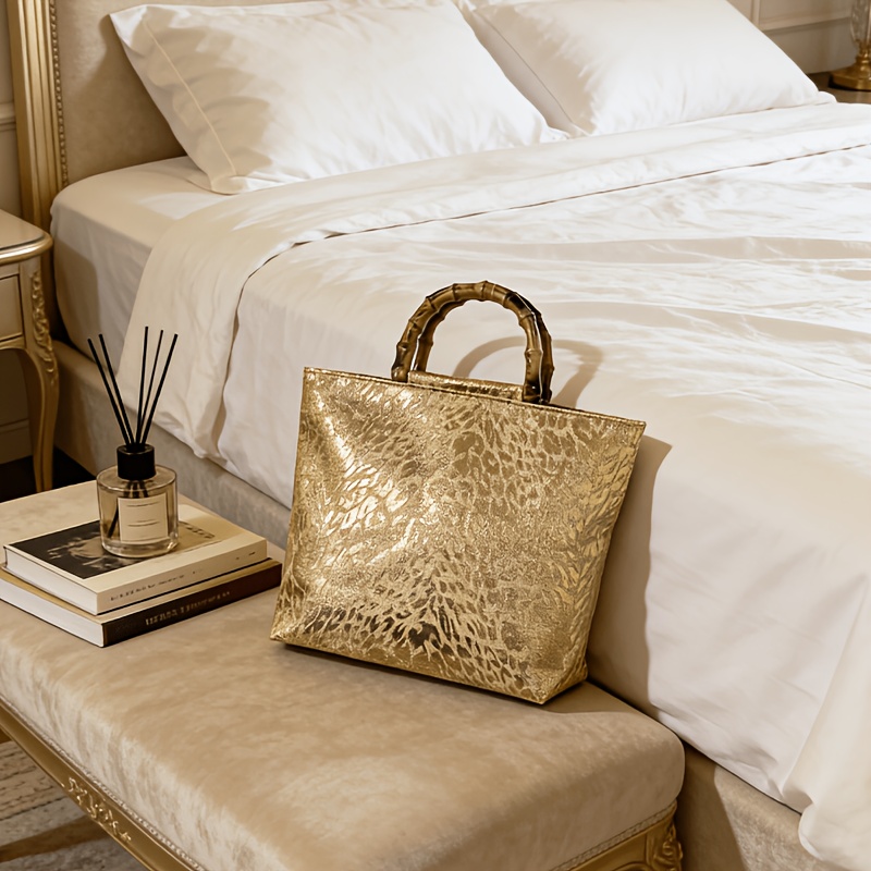 Light luxury metallic gold jac - огляд і ціна Women Bags On Sale