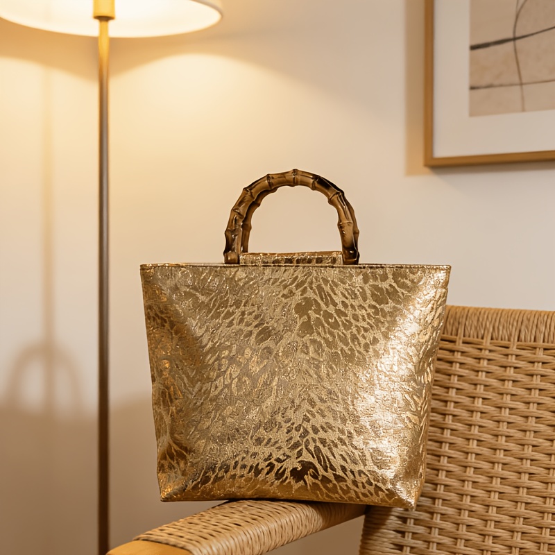 Light luxury metallic gold jac - огляд і ціна Women Bags On Sale