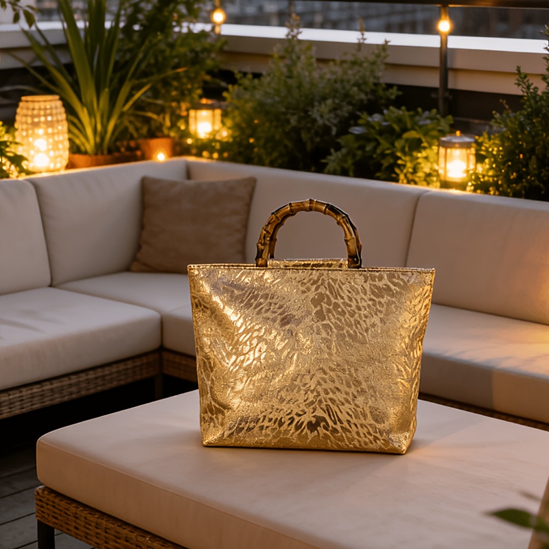 Light luxury metallic gold jac - огляд і ціна Women Bags On Sale