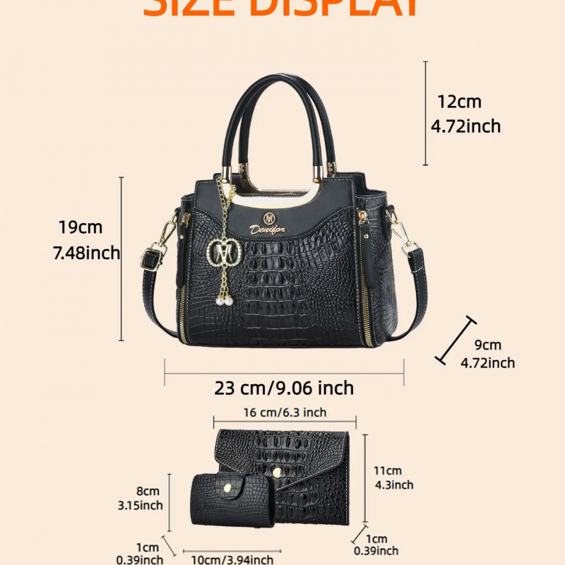 Women's Crocodile Texture Hand - огляд і ціна Women'S Bags Handbags